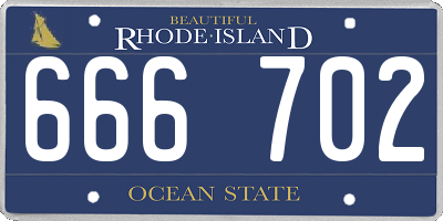 RI license plate 666702