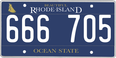 RI license plate 666705