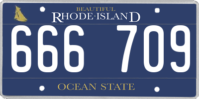 RI license plate 666709