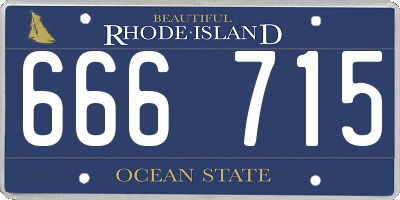 RI license plate 666715