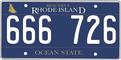 RI license plate 666726