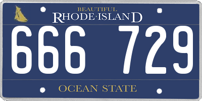 RI license plate 666729
