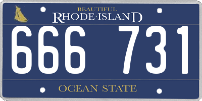 RI license plate 666731