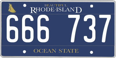 RI license plate 666737