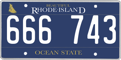 RI license plate 666743