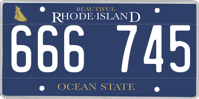 RI license plate 666745