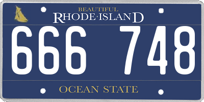 RI license plate 666748
