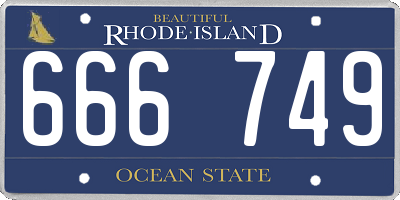 RI license plate 666749