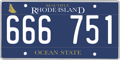 RI license plate 666751