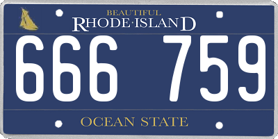 RI license plate 666759