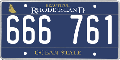RI license plate 666761