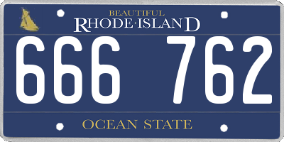 RI license plate 666762
