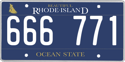 RI license plate 666771