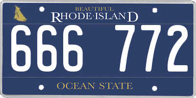 RI license plate 666772