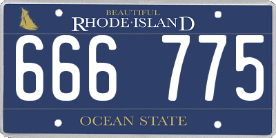 RI license plate 666775