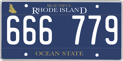 RI license plate 666779