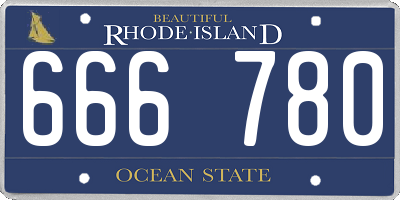 RI license plate 666780