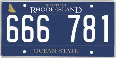 RI license plate 666781