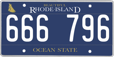 RI license plate 666796