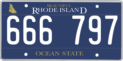 RI license plate 666797