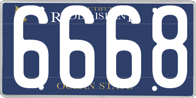 RI license plate 6668