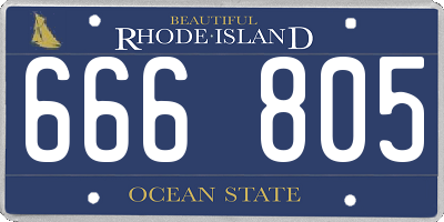 RI license plate 666805