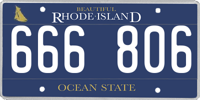 RI license plate 666806