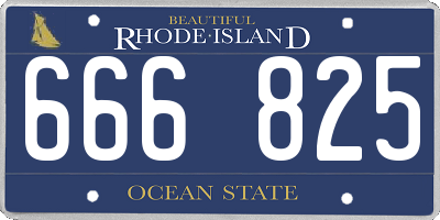 RI license plate 666825
