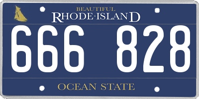 RI license plate 666828