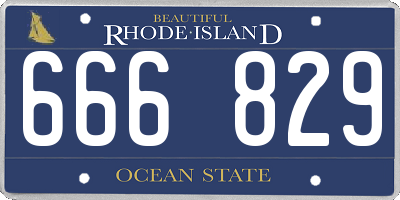 RI license plate 666829