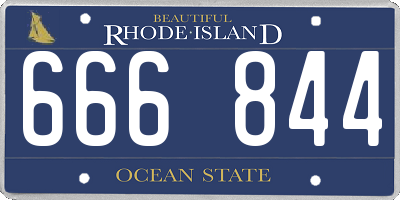 RI license plate 666844