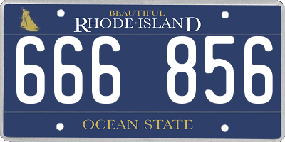 RI license plate 666856