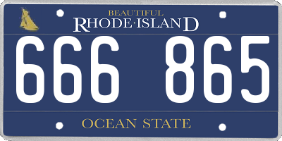 RI license plate 666865