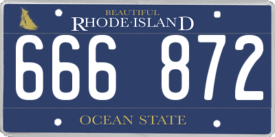 RI license plate 666872