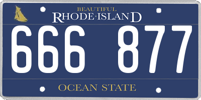 RI license plate 666877