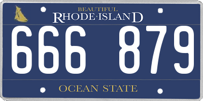 RI license plate 666879