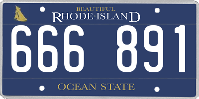 RI license plate 666891