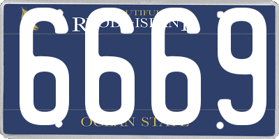 RI license plate 6669