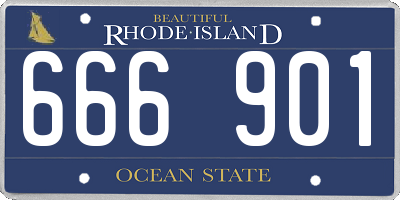 RI license plate 666901