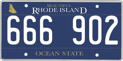 RI license plate 666902