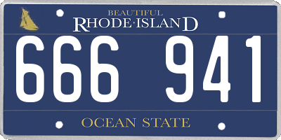 RI license plate 666941
