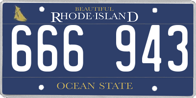 RI license plate 666943