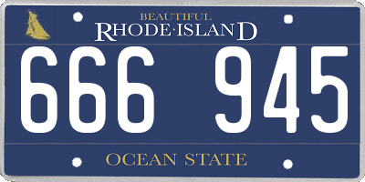 RI license plate 666945