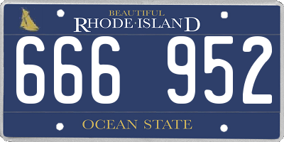 RI license plate 666952