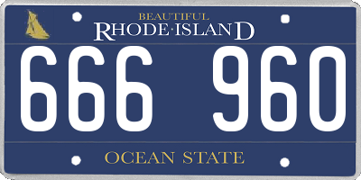 RI license plate 666960
