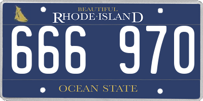 RI license plate 666970