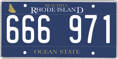 RI license plate 666971