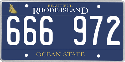 RI license plate 666972