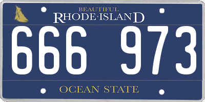 RI license plate 666973