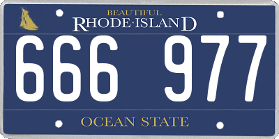 RI license plate 666977